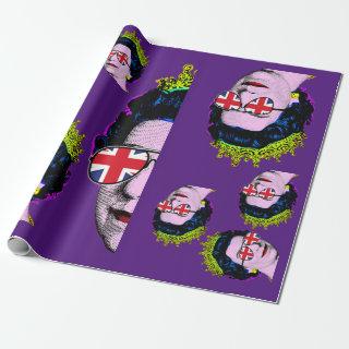 Pop art Modern HM Queen with Union Jack glasses