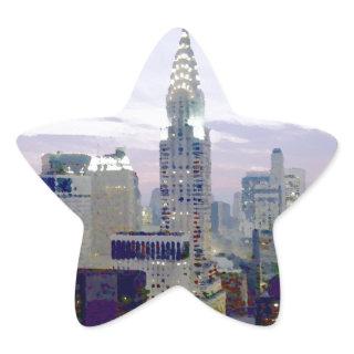 Pop Art Oil Paint Effect New York Star Sticker