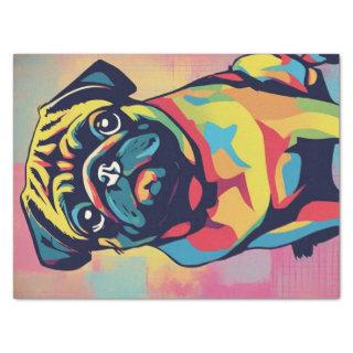 Pop Art Pug Portraits: A Decoupage Delight Tissue Paper