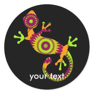 pop gecko classic round sticker