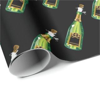 Pop the cork New Years Eve party tiled wrap
