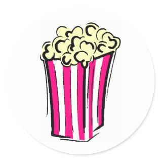 Popcorn Box Classic Round Sticker
