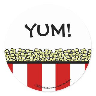 Popcorn Classic Round Sticker