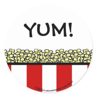 Popcorn Classic Round Sticker