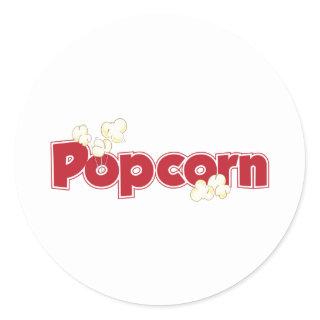 Popcorn Classic Round Sticker