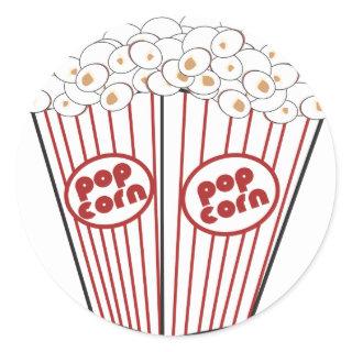 Popcorn Classic Round Sticker