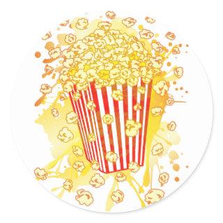 POPCORN_PARTY CLASSIC ROUND STICKER