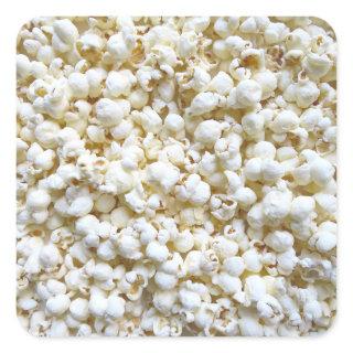 Popcorn Texture Photography Bright Decor Square Sticker
