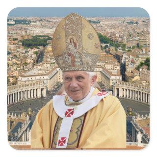 Pope Benedict XVI with the Vatican City Square Sticker