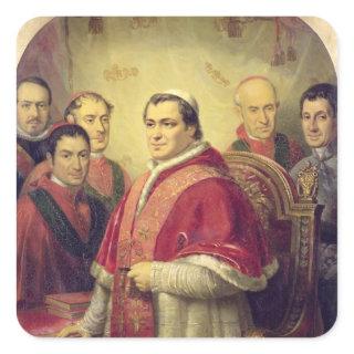 Pope Pius IX  1847 Square Sticker