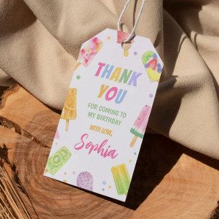 Popsicle Thank You Tag Birthday Baby Shower