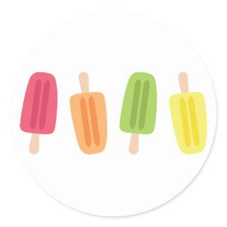Popsicles Classic Round Sticker