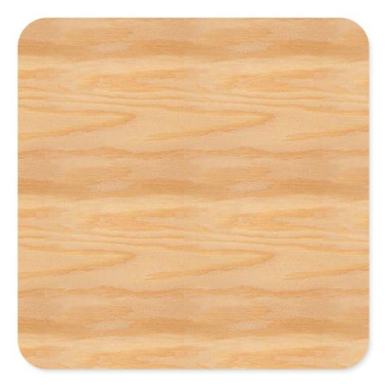 Popular Wood Blank Template Elegant Design Classic Square Sticker