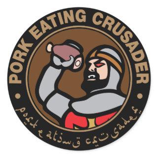 Pork Eating Crusader Classic Round Sticker