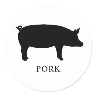 Pork Meal Choice Selection Classic Round Sticker