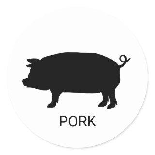 Pork Wedding Meal Choice Classic Round Sticker