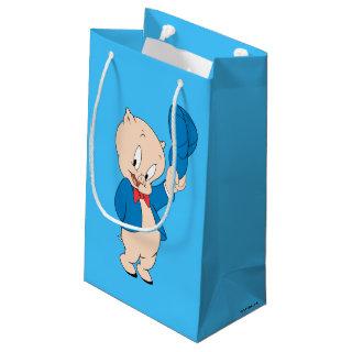 Porky Pig | Waving Hat Small Gift Bag
