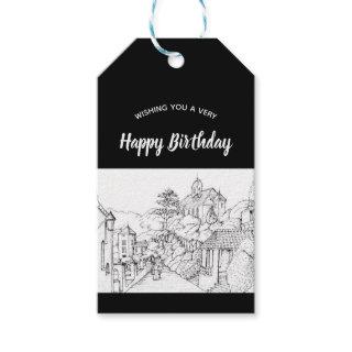 Portmeirion North Wales Pen and Ink Sketch Gift Tags