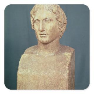 Portrait bust of Alexander the Great Square Sticker