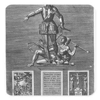 Portrait Glorifying Ferdinand Alvarez of Toledo Square Sticker