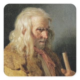 Portrait of a Breton Peasant, 1834 Square Sticker
