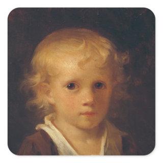 Portrait of a Child Square Sticker