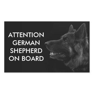 Portrait of a german shepherd dog rectangular sticker