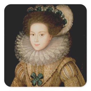 Portrait of a Lady, possibly Mary Queen of Scots ( Square Sticker