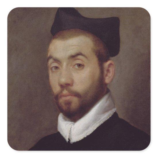 Portrait of a Man, presumed to be Clement Marot Square Sticker