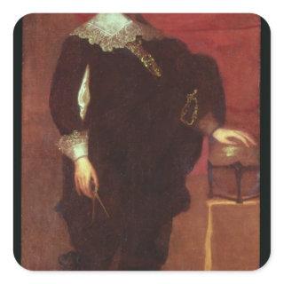 Portrait of Abel Janszoon Tasman Square Sticker