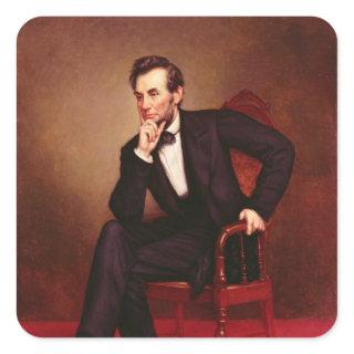 Portrait of Abraham Lincoln Square Sticker
