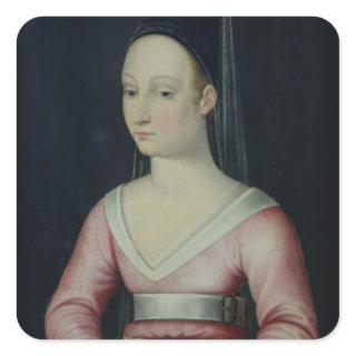 Portrait of Agnes Sorel Square Sticker