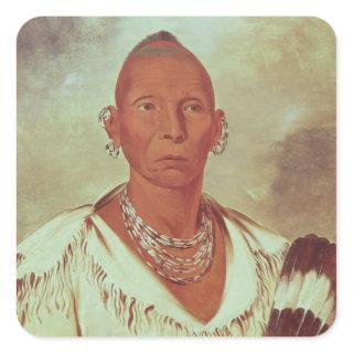 Portrait of Black Hawk, Indian Chief Square Sticker