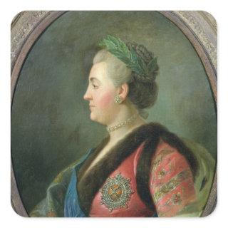 Portrait of Catherine II  of Russia Square Sticker