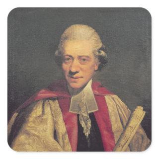 Portrait of Charles Burney, c.1781 Square Sticker