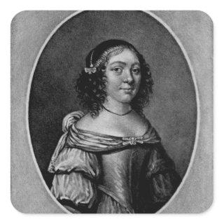 Portrait of Charlotte, Countess of Derby Square Sticker