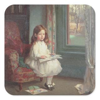 Portrait of Clara Hughes, 1902 (oil on canvas) Square Sticker