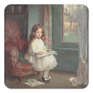 Portrait of Clara Hughes, 1902 (oil on canvas) Square Sticker