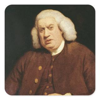 Portrait of Dr. Samuel Johnson Square Sticker