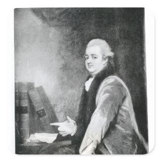 Portrait of Edward Gibbon Square Sticker