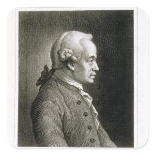 Portrait of Emmanuel Kant , German philosopher Square Sticker
