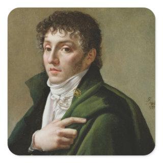 Portrait of Etienne-Henri Mehul  1799 Square Sticker