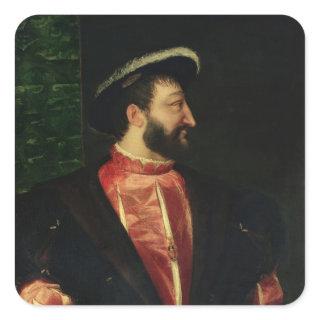Portrait of Francis I  1538 Square Sticker
