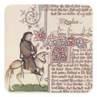 Portrait of Geoffrey Chaucer  facsimile from Square Sticker