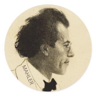 Portrait of Gustav Mahler (1902) Classic Round Sticker