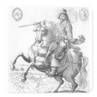 Portrait of Gustavus Adolphus II Square Sticker
