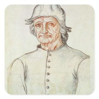 Portrait of Hieronymus Bosch Square Sticker