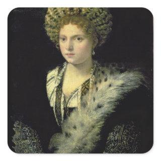 Portrait of Isabella d'Este Square Sticker