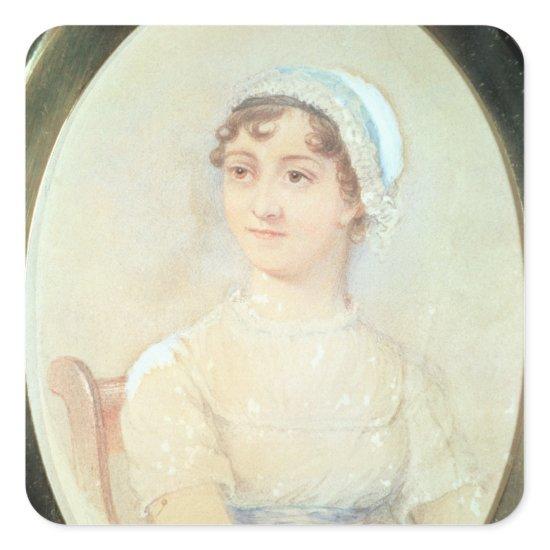 Portrait of Jane Austen Square Sticker