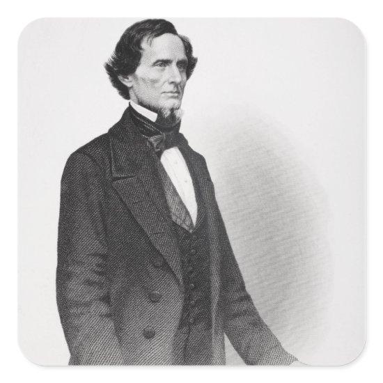 Portrait of Jefferson Davis Square Sticker